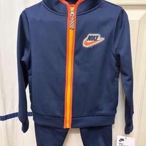 Nike Navy 2-Piece Set with Orange Details